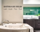 Bathroom Rules Quotes Wall  Art Stickers